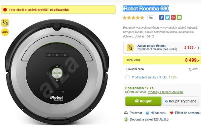 Robotický vysavač Irobot Roomba 680