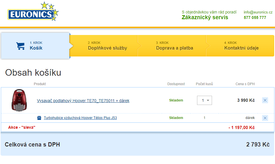 Sáčkový vysavač Hoover TE70511