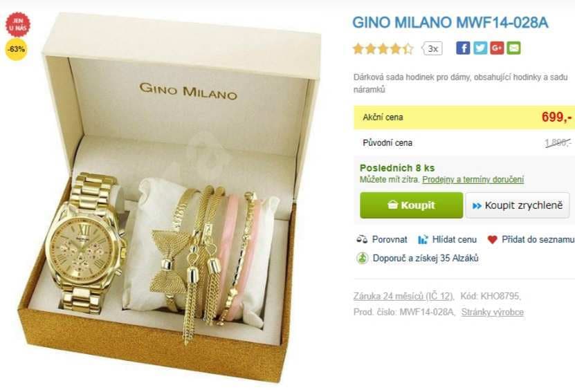 Výprodej dárkových sad Gino Milano