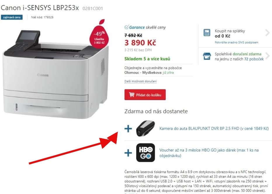 ČB, laser tiskárna Canon i-Sensys, Wifi, NFC