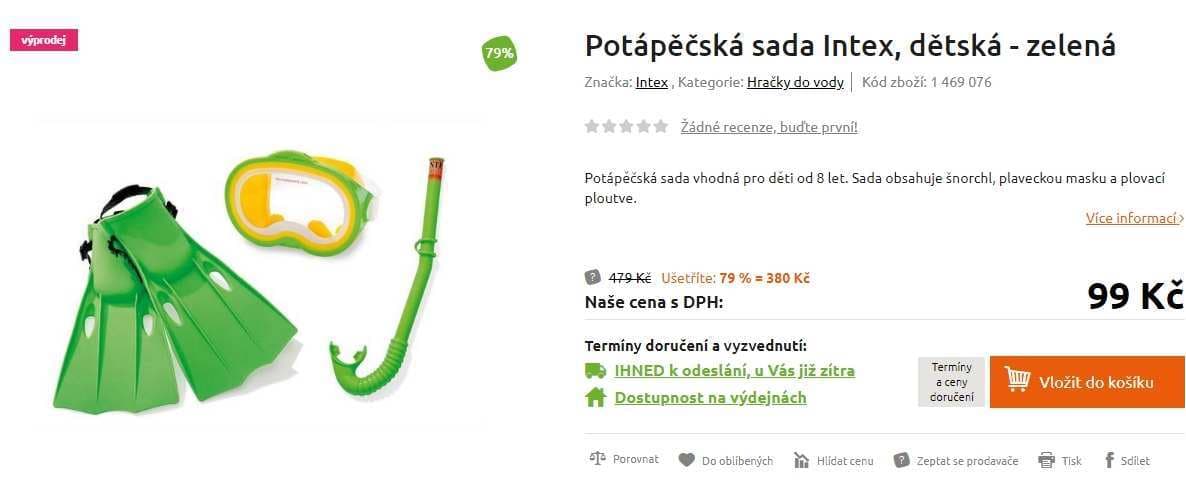 Sada pro malé potápěče, Intex