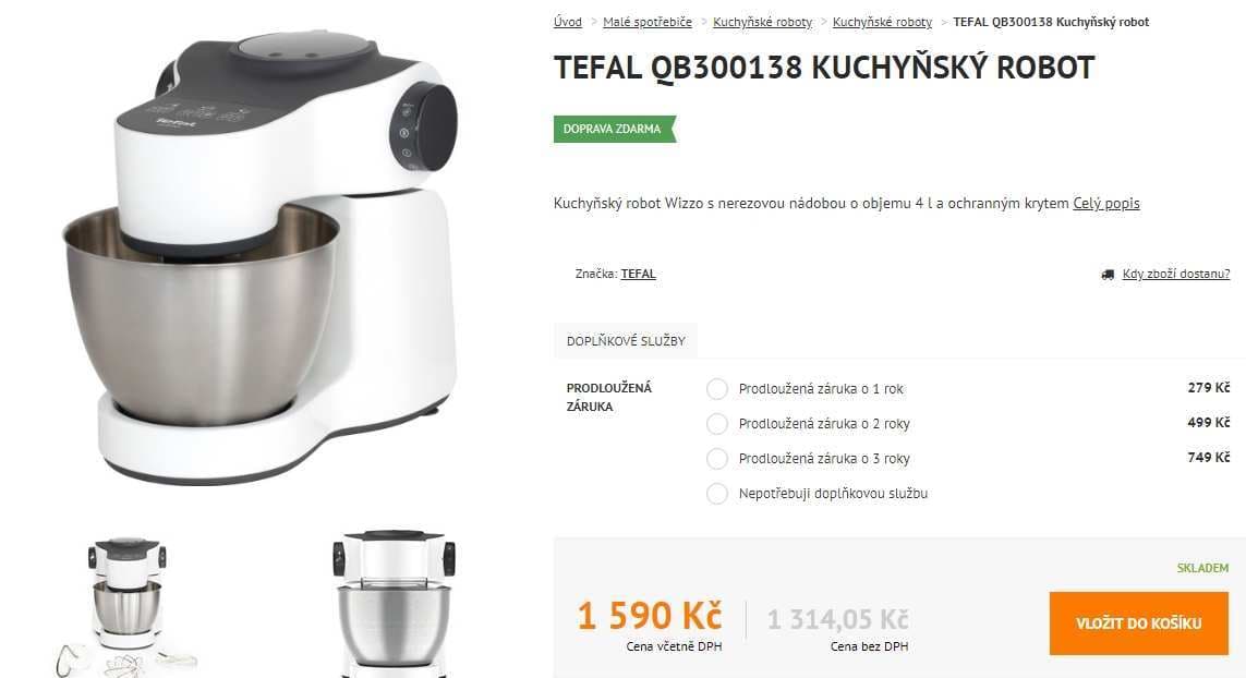 Kuchyňský robot TEFAL Wizzo