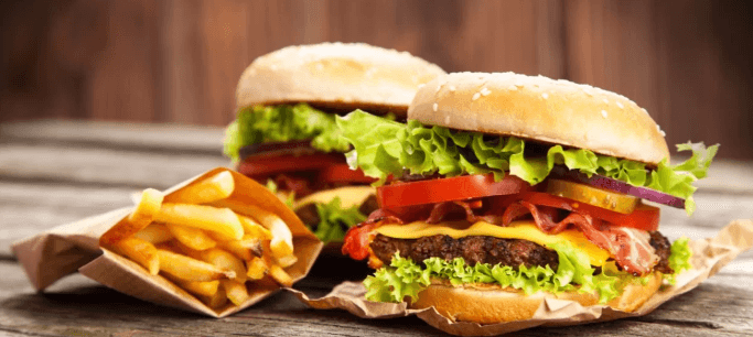 1× burger včetně přílohy