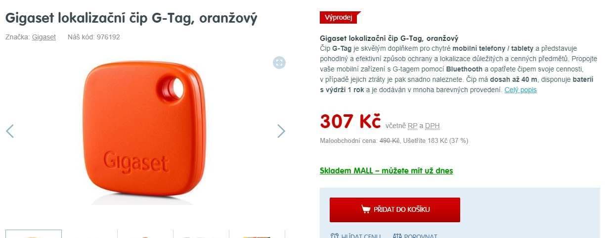 Lokalizační čip SIEMENS Gigaset G-Tag