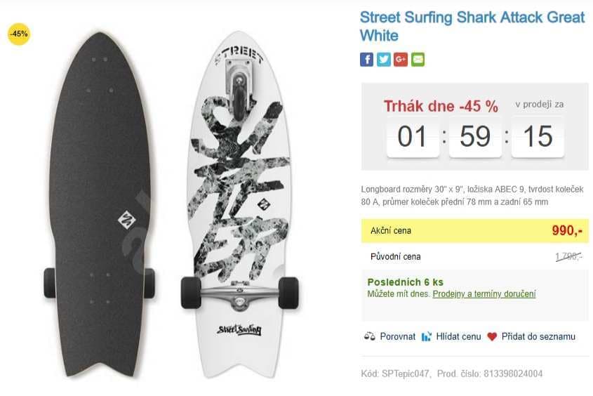 Longboard Street Surfing Shark Attack