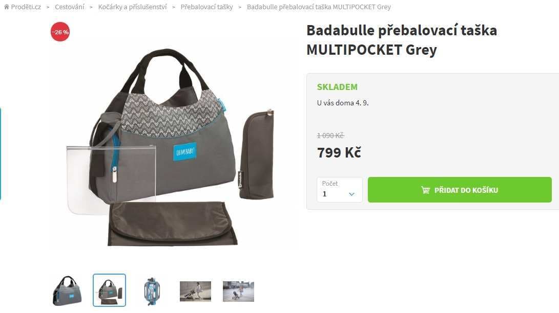 Přebalovací taška Badabulle Multipocket