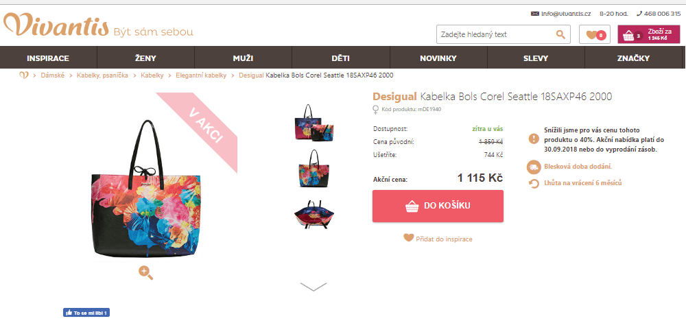 Oboustranná kabelka Desigual 3v1