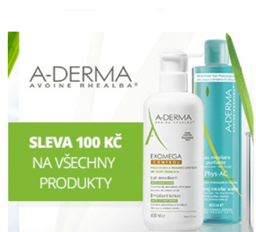 Sleva 100 Kč na kosmetiku A-derma Exomega