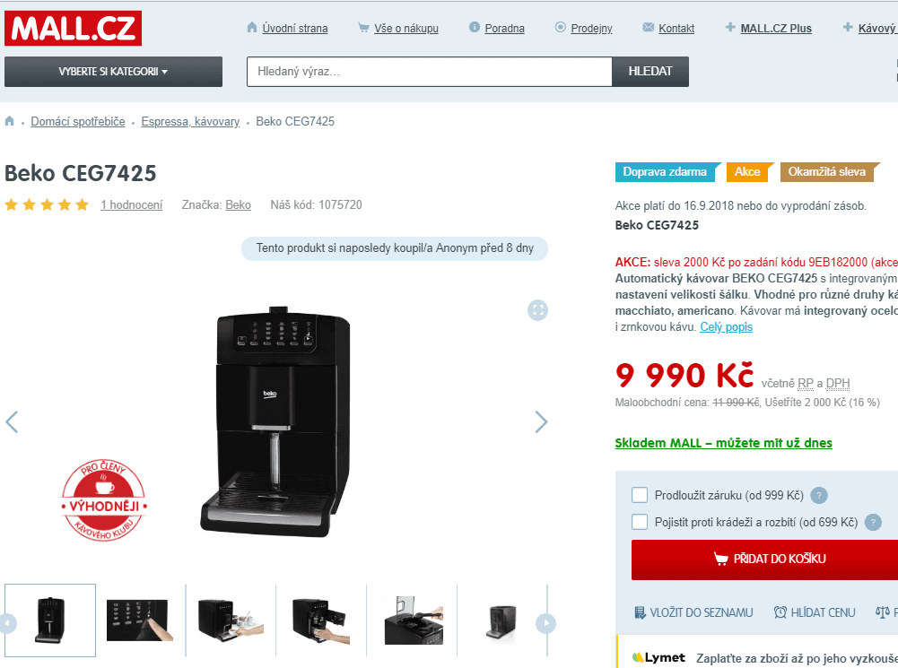 Automatický kávovar BEKO CEG7425