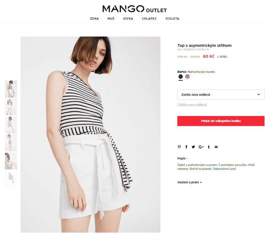 Mangooutlet - sleva 80% na vybrané zboží