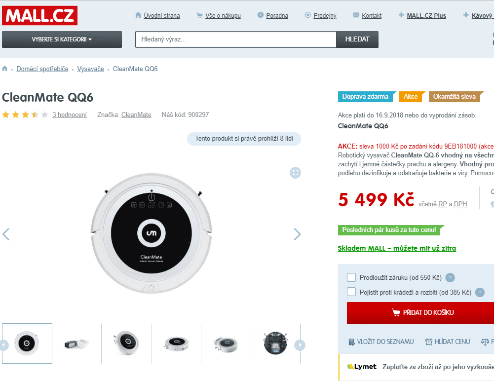 Robotický vysavač CleanMate QQ6