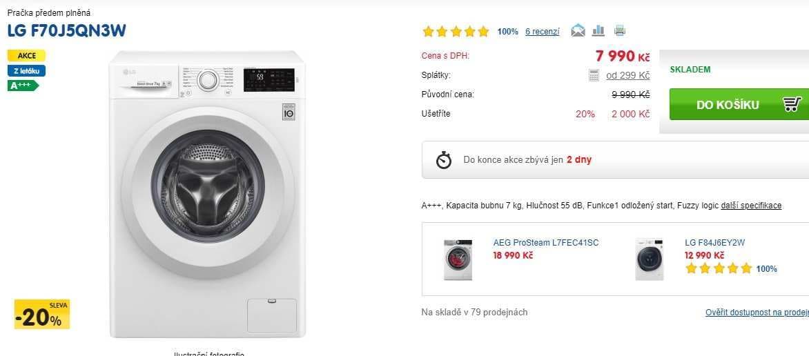 LG, 7kg, 1000 ot., A+++, NFC