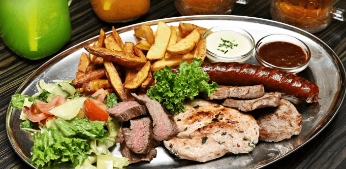 Mix grill, 4 druhy masa