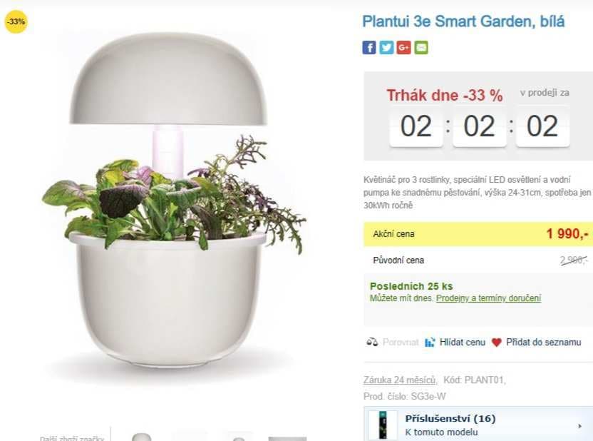 Chytrý květináč Plantui 3e Smart Garden