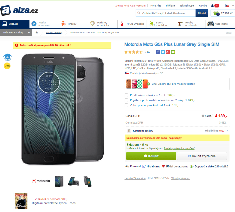 Motorola, 8x 2GHz, 3GB RAM, 5,5", LTE, NFC