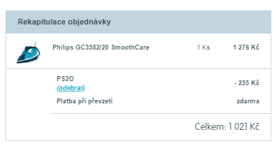 Napařovací žehlička PHILIPS GC3582/20