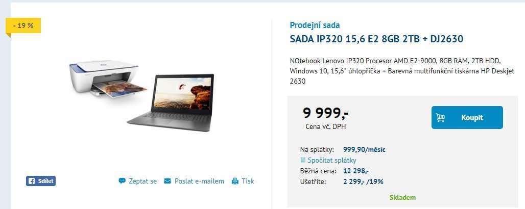 Lenovo, až 2,2GHz, 8GB RAM, 15,6"