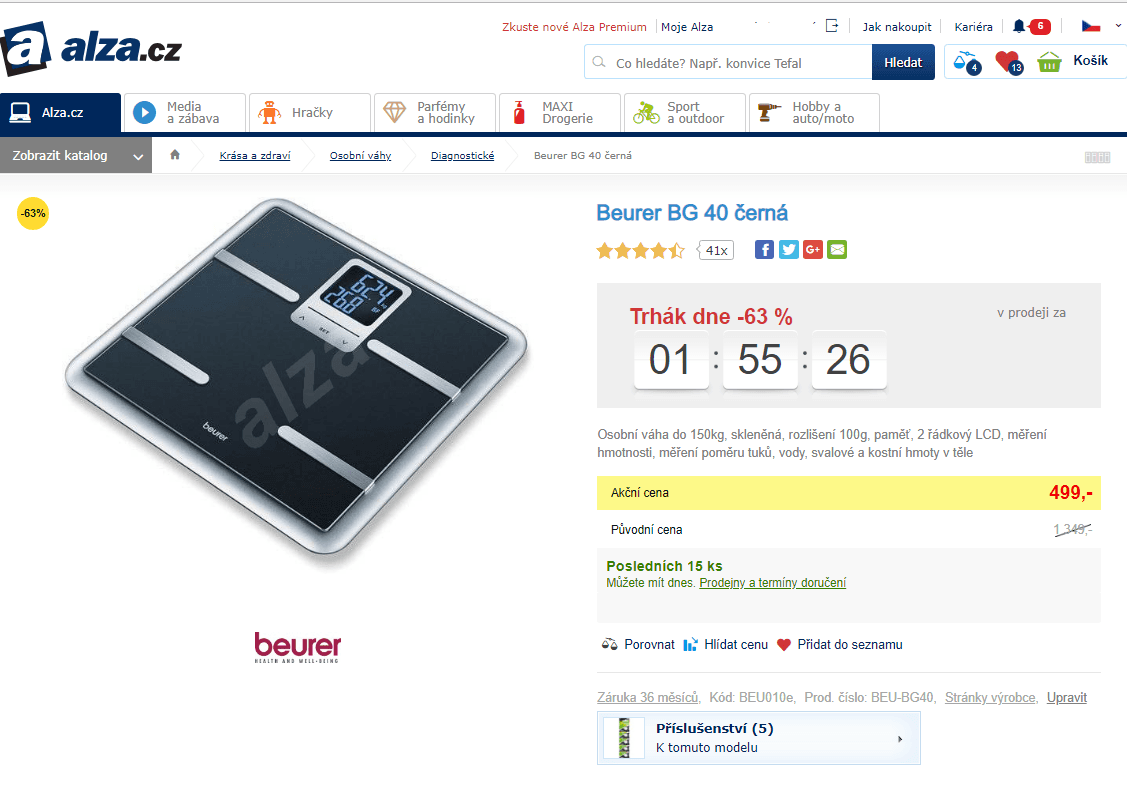 Osobní váha Beurer BG 40