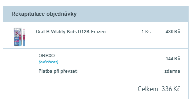 El. dětský zubní kartáček Oral-B Vitality Frozen