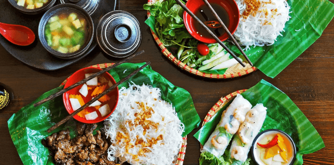 2× 3chodové vietnamské menu I (bůček i tofu)