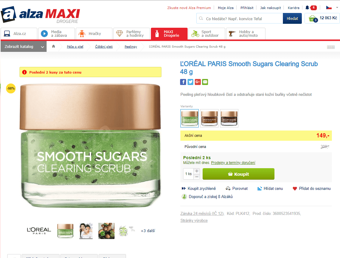 L'Oréal Paris Smooth Sugars Clearing Scrub 
