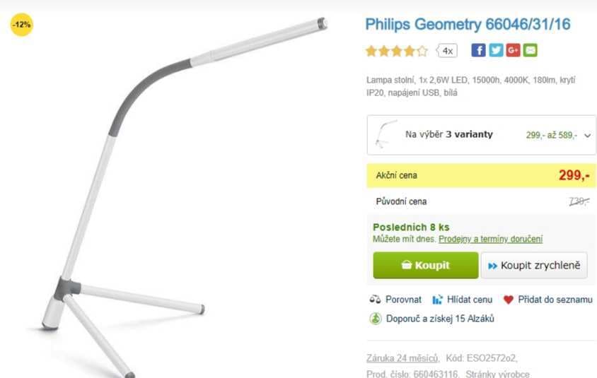 Stolní lampa Massive Philips Geometry