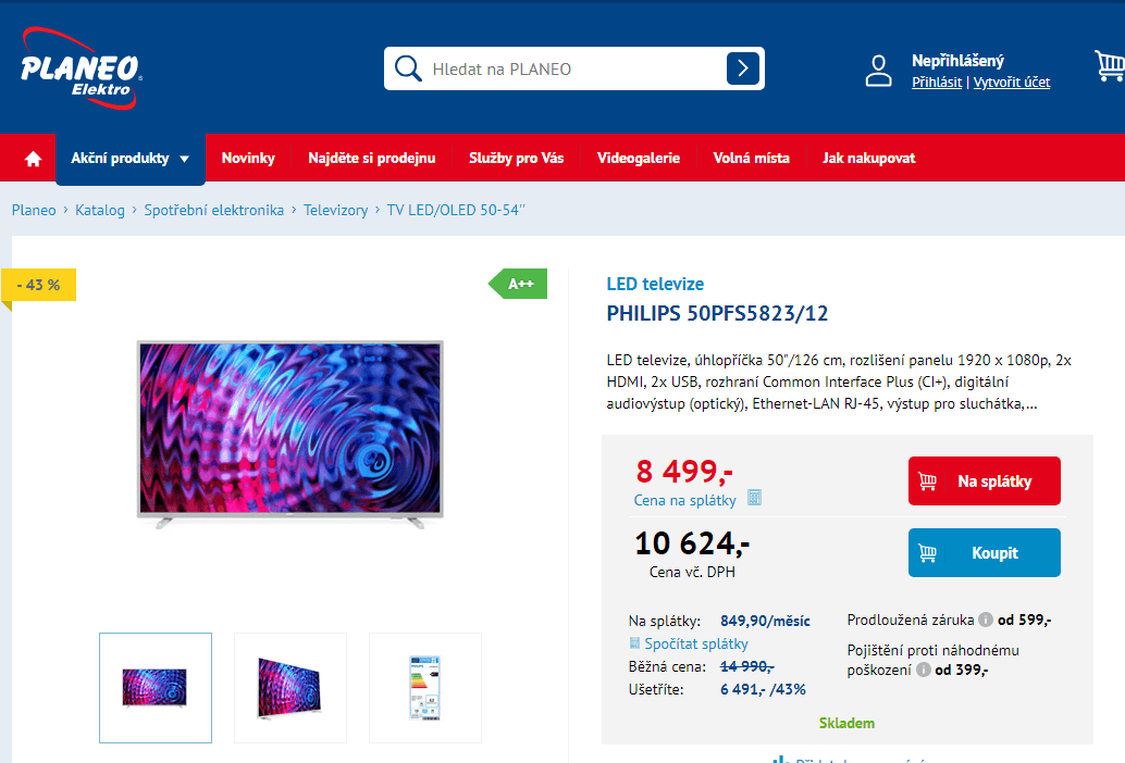 TV LED Full HD Philips, 126 cm