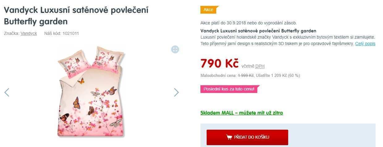 Luxusní saténové povlečení Vandyck 