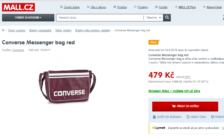Taška přes rameno Converse Messenger