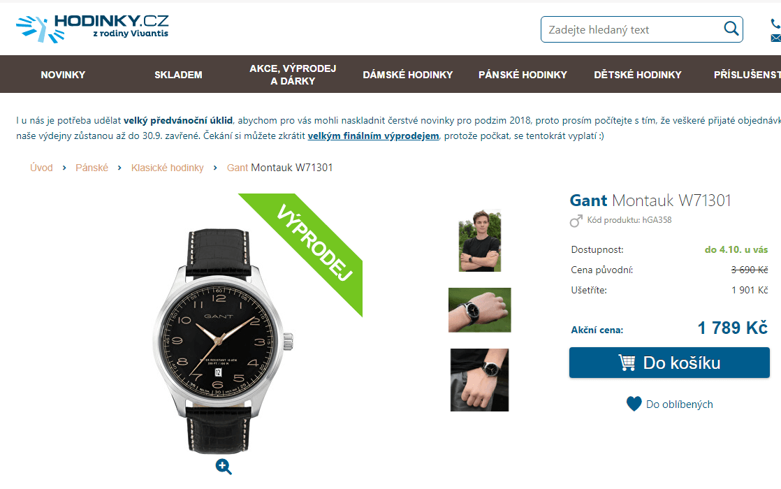 Pánské hodinky Gant Montauk W71301