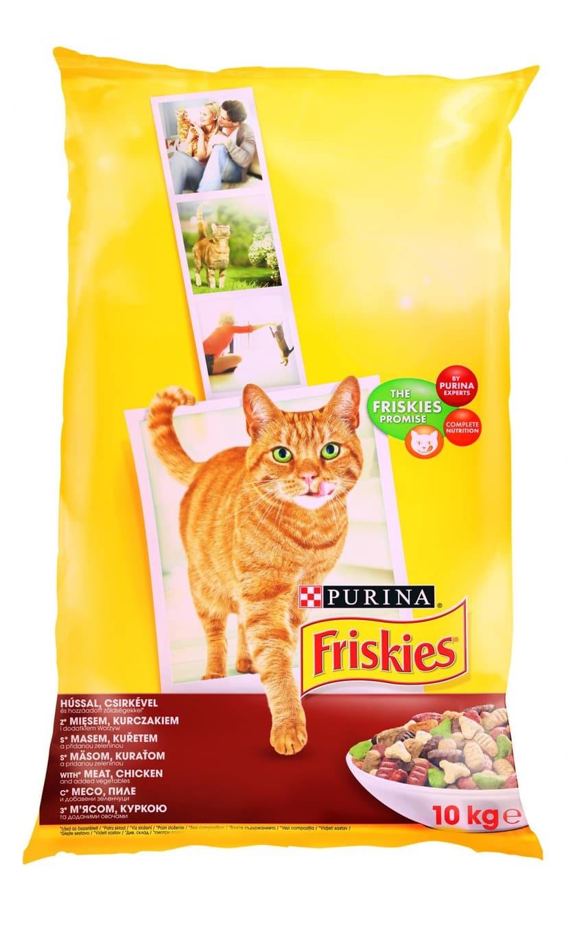 Friskies Cat s masem a zeleninou 10 kg