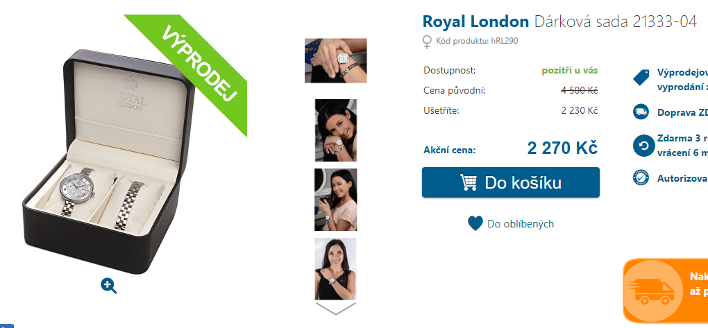 Dárková sada dámských hodinek Royal London