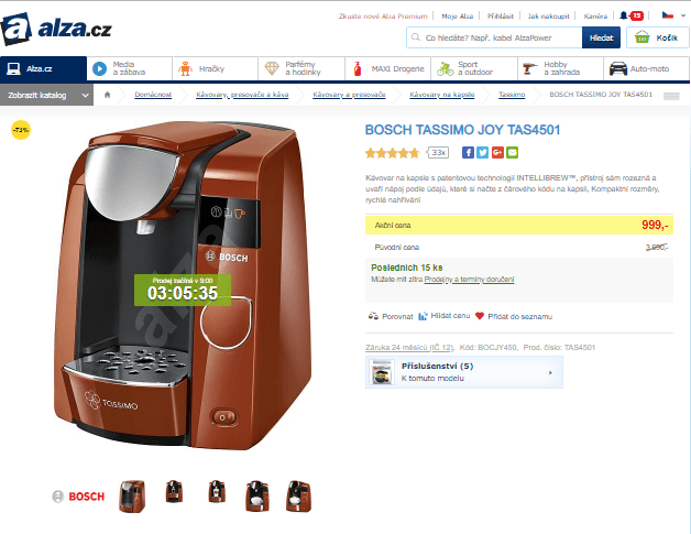 Kávovar na kapsle BOSCH TASSIMO JOY 