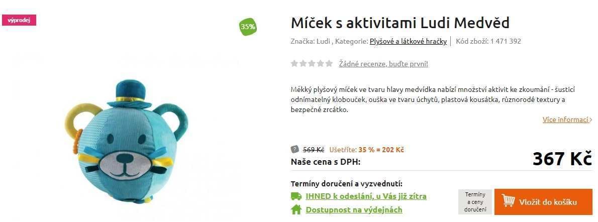 Ludi míček s aktivitami Medvěd