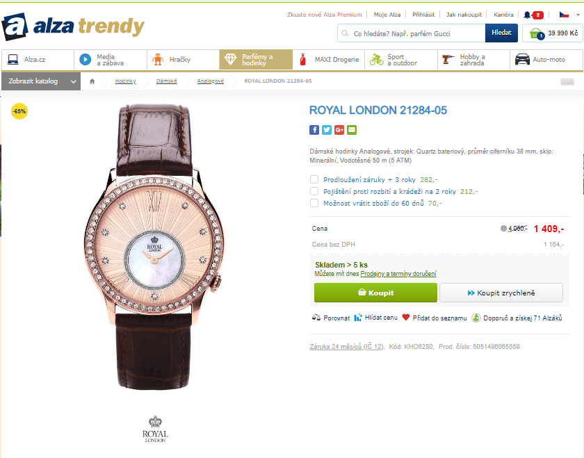 Dámské hodinky Royal London 21284-05