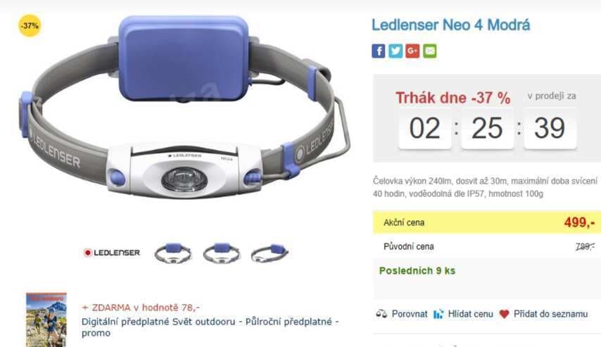 Čelovka Ledlenser NEO modrá