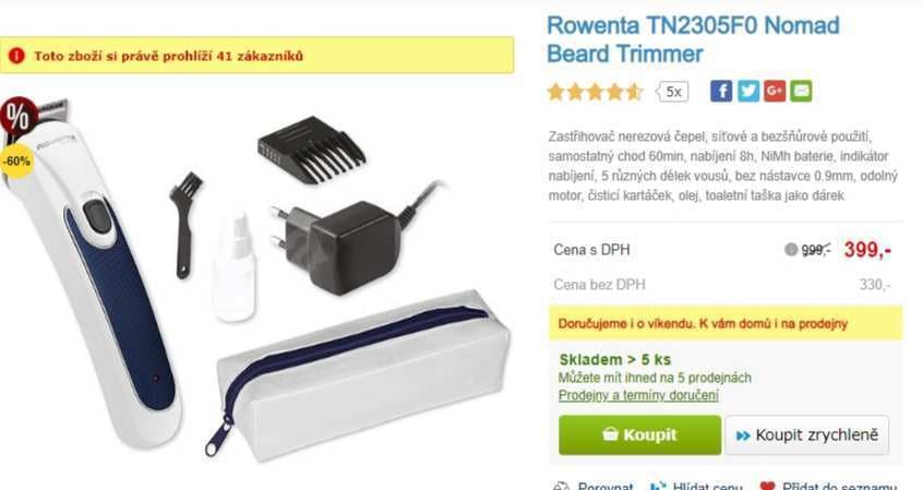 Zastřihovač Rowenta TN2305F0
