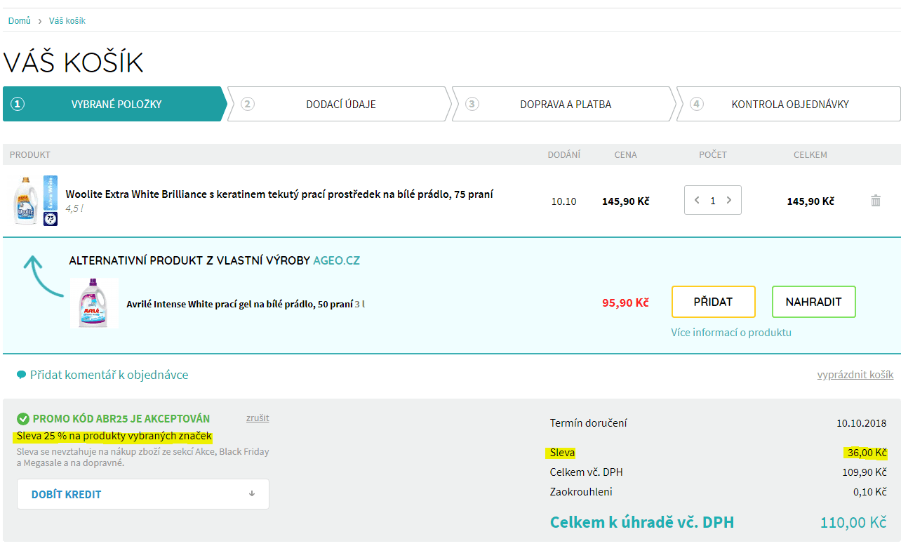 Ageo.cz - extra sleva -25% na Woolite