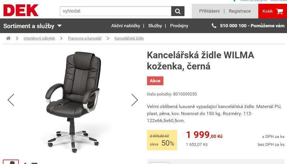 Kancelářská židle WILMA koženka