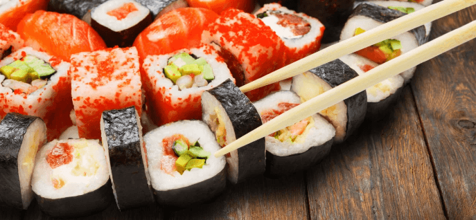 Asijské sushi menu pro 2 osoby (54 kousků)