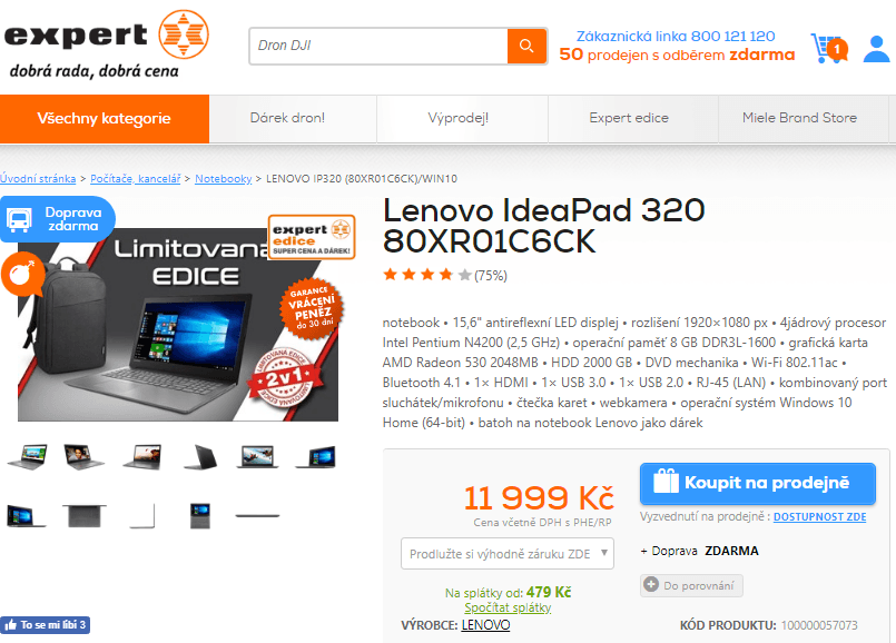 Lenovo, 2,5GHz, 8GB RAM, 2GB grafika, 2TB