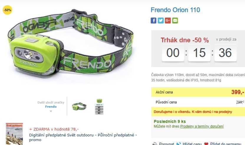 Čelovka Frendo Orion 110