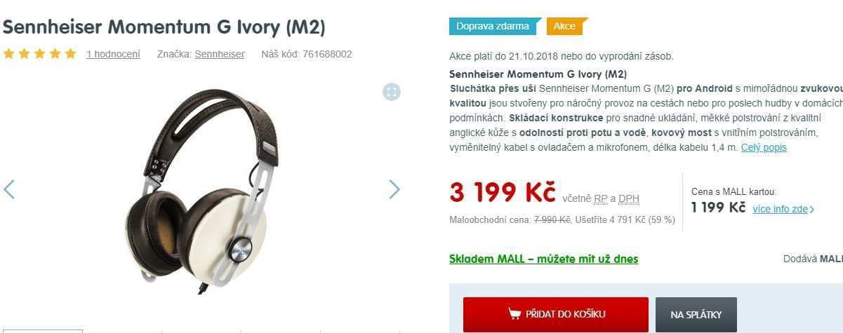 Sluchátka Sennheiser Momentum G M2
