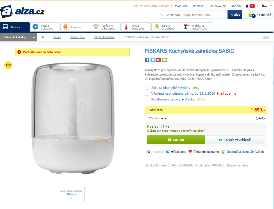 Kuchyňská zahrádka Fiskars Basic