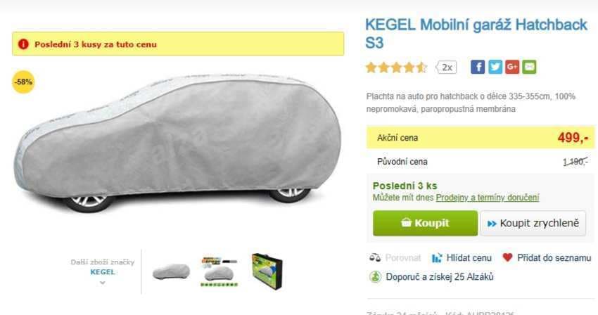 Plachta na auto - až 355 cm