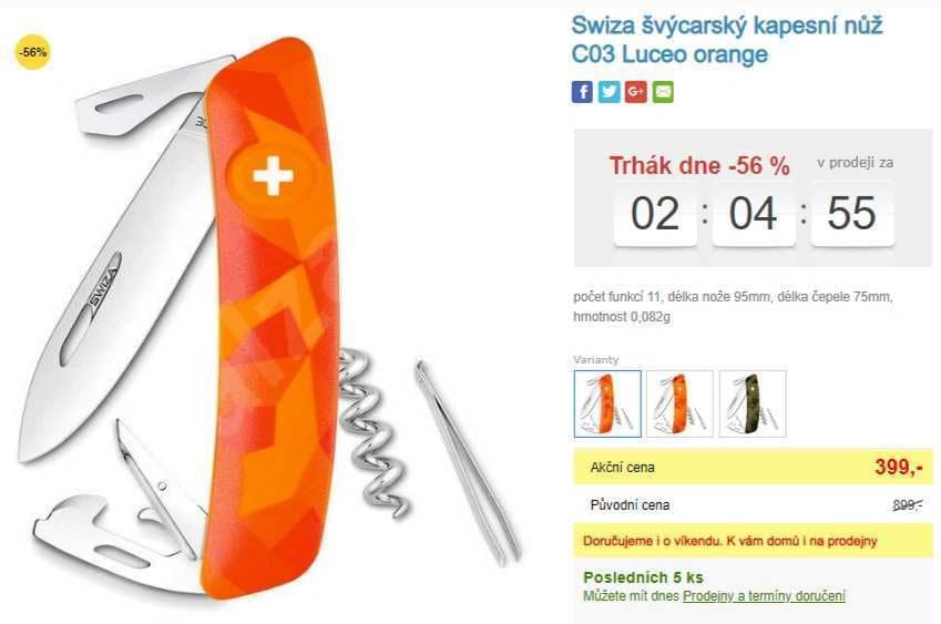 Švýcarský nůž Swiza C03 Luceo