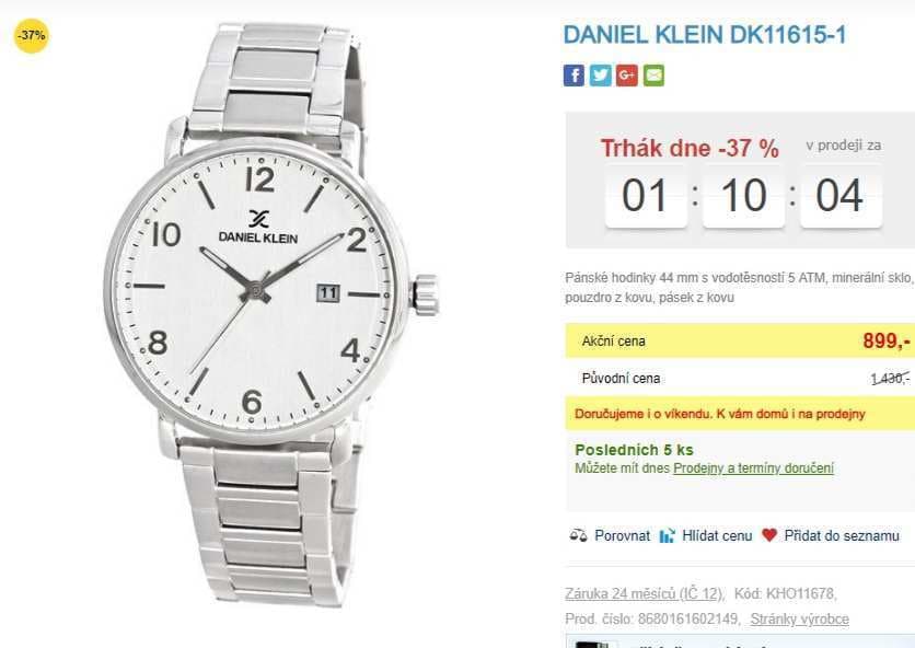 Pánské hodinky Daniel Klein