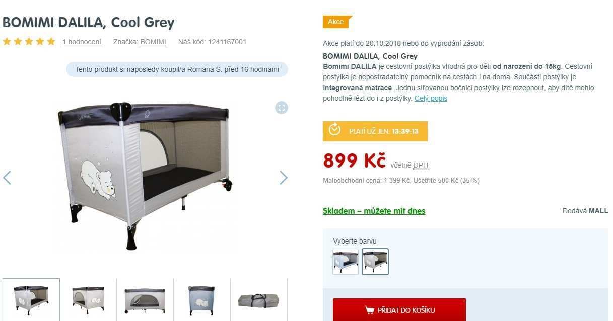 Cestovní postýlka Bomimi Dalila 2018