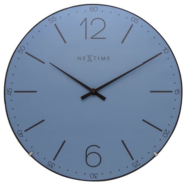 Nástěnné hodiny Nextime modré, 35 cm