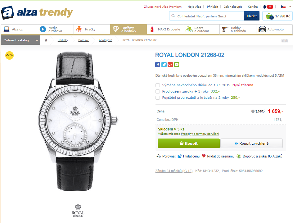 Dámské hodinky Royal London 21268-02